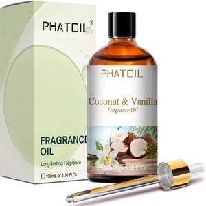 3.38 Fl.Oz Coconut & Vanilla Fragrance Oil for Aromatherapy, Candles, and Soap